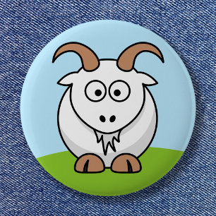 Saanen Goat Button