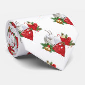 Saanen Goat Holiday Spirit Krawatte (Gerollt)