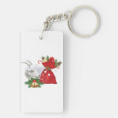 Saanen Goat Holiday Spirit Schlüsselanhänger (Rückseite)