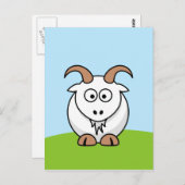 Saanen Goat Postkarte (Vorne/Hinten)