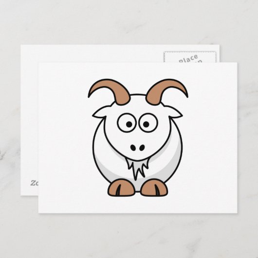 Saanen Goat Postkarte (Vorne/Hinten)
