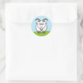 Saanen Goat Runder Aufkleber (Tasche)