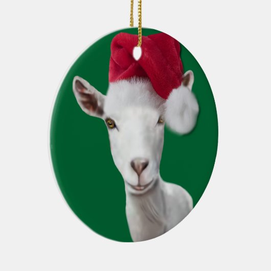 Saanen Goat Weihnachtsmannmütze Weihnachtsschmuck (Rechts)
