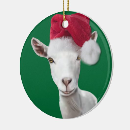 Saanen Goat Weihnachtsmannmütze Weihnachtsschmuck (Links)