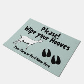 Saanen Milchziege Wischen Sie Ihre Hooves WÄHLEN F Fußmatte (Schrägansicht)