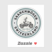 Saanenmöser Pass - Schweizer Alpen - Motorradtour Aufkleber (Blatt)