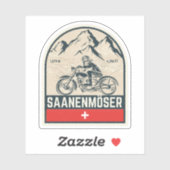 Saanenmöser Pass - Schweizer Alpen - Motorradtour Aufkleber (Blatt)