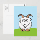 Saanenziege Postkarte (Vorne/Hinten)