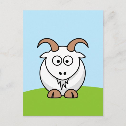 Saanenziege Postkarte (Vorderseite)