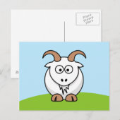 Saanenziege Postkarte (Vorne/Hinten)