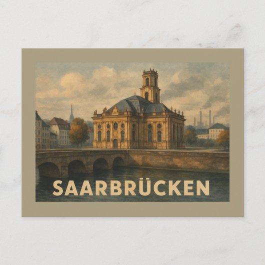 Saarbrücken Germany City Art Postkarte (Vorderseite)