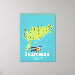 Saaremaa Estland-Karte Leinwanddruck