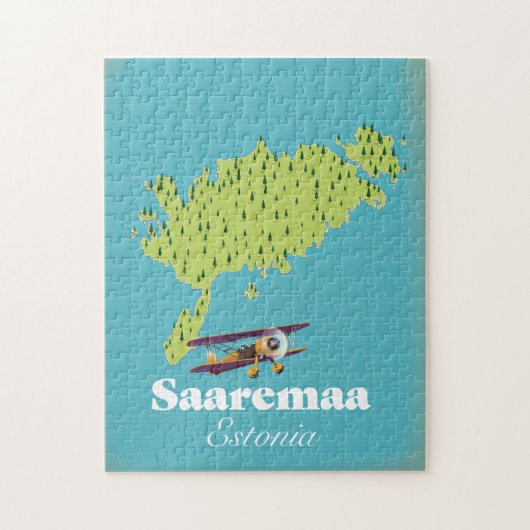 Saaremaa Estland-Karte Puzzle (Vertikal)