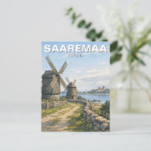 Saaremaa Estland Reise Postkarte (Stehend Vorderseite)
