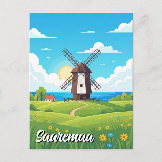 Saaremaa Estland Reise Postkarte (Vorderseite)