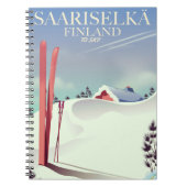 Saariselkä Finnland Skiposter Notizblock (Vorderseite)