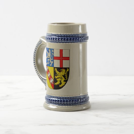 Saarland Wappen Bierglas (Vorderseite Links)