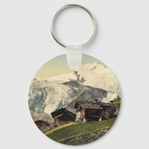Saas Fee, Bergblick, Wallis, Alpen of, Schweiz Schlüsselanhänger