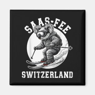 Saas-fee Koala-Bär-Ski- Resort Schweizer Alpen Ski Magnet