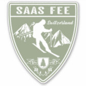 Saas Fee Schweiz Aufkleber (Vorderseite)