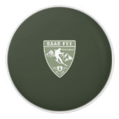 Saas Fee Schweiz Keramikknauf (Vorderseite)