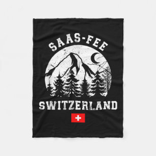 Saas-fee Schweiz Skigebiet Alpen Alpinski Fleecedecke