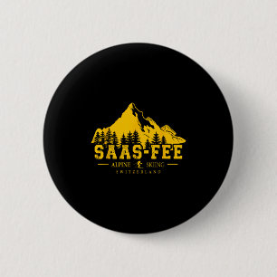 Saas-fee Schweiz Skigebiet Alpin-Skilauf Schweizer Button