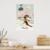 Saas Fee Schweiz Skigebiet Reiseplakat Poster (Küche)
