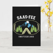 Saas-fee Skibrille Resort Schweizer Alpen Skifahre Karte (Gelbe Blume)
