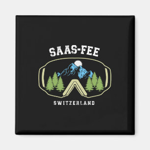 Saas-fee Skibrille Resort Schweizer Alpen Skifahre Magnet
