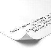 SaaS-Kurs (Hardware vs. Software Engineering) Poster (Ecke)