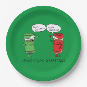 Saasonings Greetings Spices Pappteller