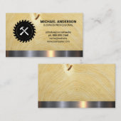 Saat und Hammer | Holzkörner Visitenkarte (Vorne/Hinten)