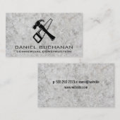 Saat und Hammer | Konkreter Hintergrund Visitenkarte (Vorne/Hinten)