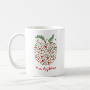 Saatgut der Apfelkaffee-Tasse des Wissenslehrers Kaffeetasse