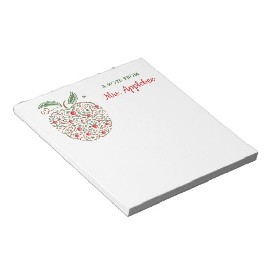 Saatgut der Apple Note Pad des Knowledge Teacher Notizblock (angewinkelt)