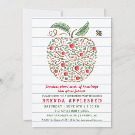 Saatgut der Apple-Rentenkarte des Wissenslehrers Einladung