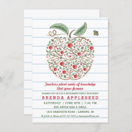 Saatgut der Apple-Rentenkarte des Wissenslehrers Einladung