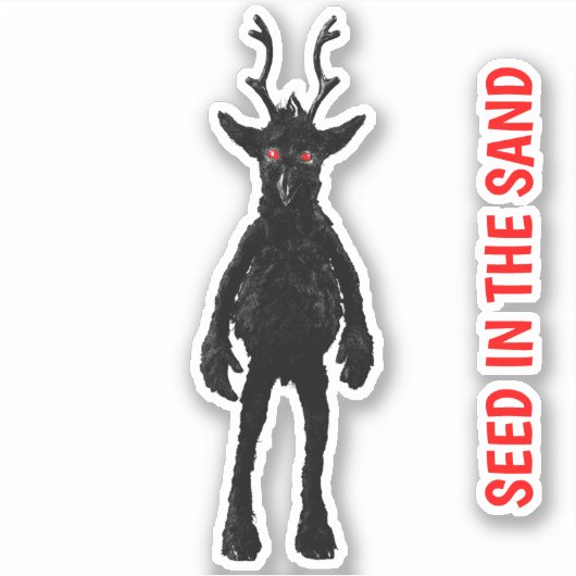 Saatgut im Sand Aufkleber (Vorderseite)