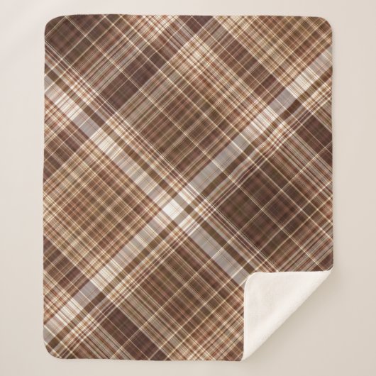 Saatgut und Nüsse Kariert Sherpadecke (Vorderseite)