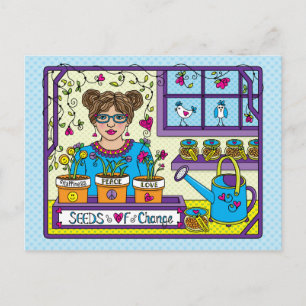 Saatgut von Änderungen Postkarte