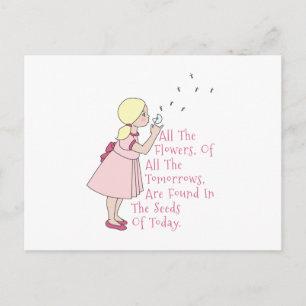 Saatgut von heute postkarte