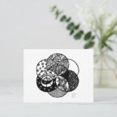 Saatgut von Leben Mandala Postkarte (Stehend Vorderseite)