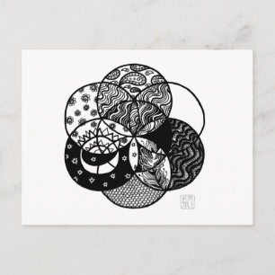 Saatgut von Leben Mandala Postkarte