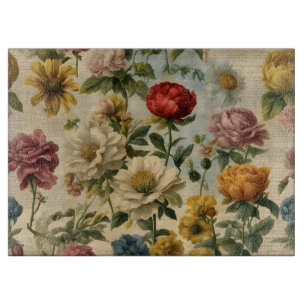 Saatkatalog-Blume über Skriptplatine Schneidebrett