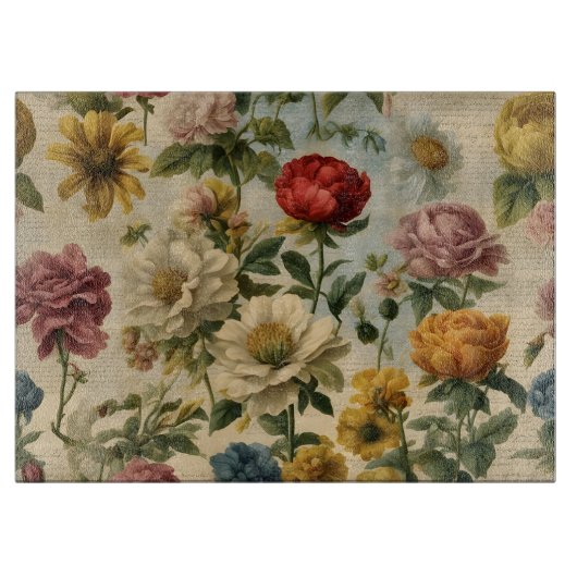 Saatkatalog-Blume über Skriptplatine Schneidebrett (Vorderseite)