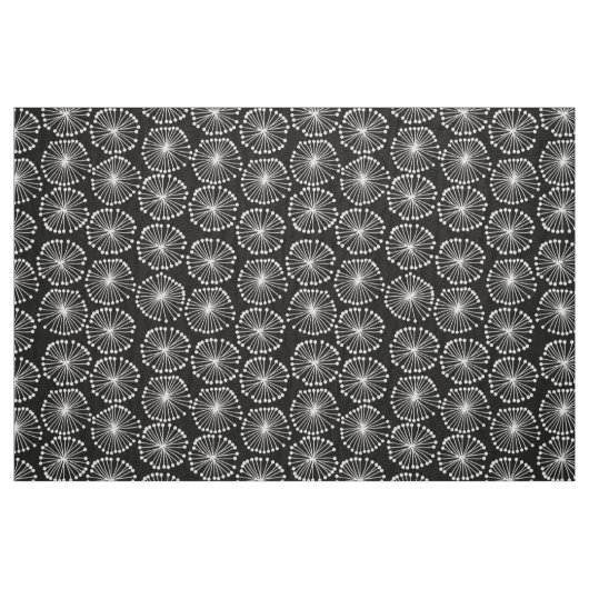 Saatköpfe - weiß auf schwarz stoff (Fat Quarter (45,7 x 55,9 cm))