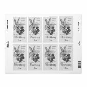 Saatloses BlackBerry-Jam Jar Label (Anpassen) (Vorne)