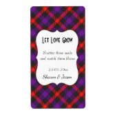 Saatpacketikett der Tartan-Gastgeschenk Hochzeit L (Vorne)