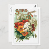 Saatpackung für Vintage Blume Postkarte (Vorne/Hinten)